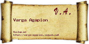 Varga Agapion névjegykártya